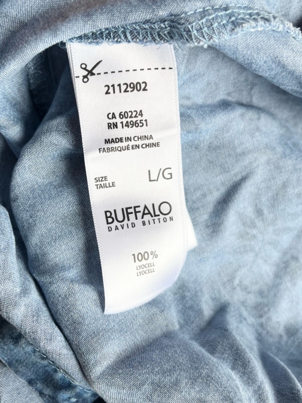 Buffalo David Bitton Sleeveless Floral Denim Shirt Size Large - Picture 5 of 5